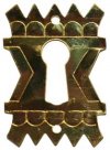 KH-110 Stamped Brass Keyhole Cover in Polished Brass