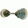 GDK-109 Set of Glass Doorknobs with Brushed Nickel Base