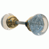 GDK-111 Set of Glass Door Knobs with Polished Brass Base