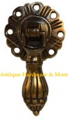 PP-102D Cast Brass Tear Drop Pull with Antique Finish