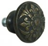 Fleur-De-Lis Knob with Antique Brass Finish - 3 Sizes
