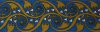 Interior Trunk Edging in Blue and Gold T-217