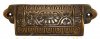 Cast Brass Bin Pull with Antique Finish - 3 sizes