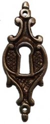KH-107D Cast Brass Keyhole Cover in an Antique Finish