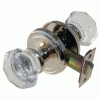 DS-123 Passage Glass Door Knobs Set in Polished Nickel