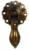 PP-102D Cast Brass Tear Drop Pull with Antique Finish