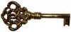 Cast Brass Key with a Polished Finish K-102