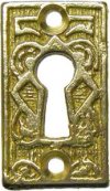 KH-118 Cast Brass Keyhole Cover in Polished Brass