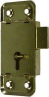 Brass Plated Steel Flush Mount Cupboard Lock - LCK-1109