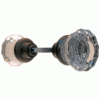 GDK-105 Set of Glass Knobs with Brushed Nickel Base