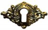 KH-117 Stamped Brass Keyhole Cover in Polished Brass