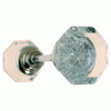 GDK-104 Set of Glass Knobs with Polished Nickel Base