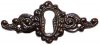 Cast Brass Keyhole Cover in an Antique Finish KH-102D