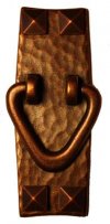 DP-168 Brass Mission Style Pull with Antique Copper Finish