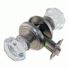 DS-120 Passage Glass Door Knobs Set in Brushed Nickel