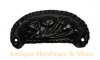 Cast Iron Bin Pull wth a Floral Pattern in Black BP-108