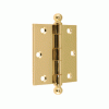 DH-104 Pair of 3" Door Hinges in Polished Brass