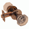 DS-113 Passage Glass Door Knobs Set in Brushed Nickel