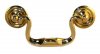 Available in 3 Sizes - Cast Brass Queen Ann Drawer Pull