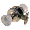 Fluted Glass Knob Passage Door Set in Polished Nickel DS-124