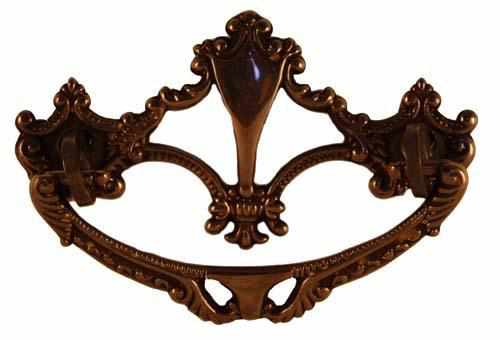 DP-118D Cast Brass Victorian Pull with Antique Finish-Antique Hardware & More LLC