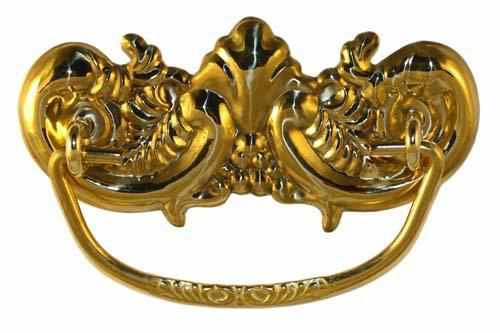 DP-126 Stamped Brass Victorian Drawer Pull-Antique Hardware & More LLC