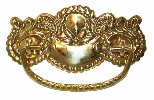 DP-128 Stamped Brass Drawer Pull-Antique Hardware & More LLC
