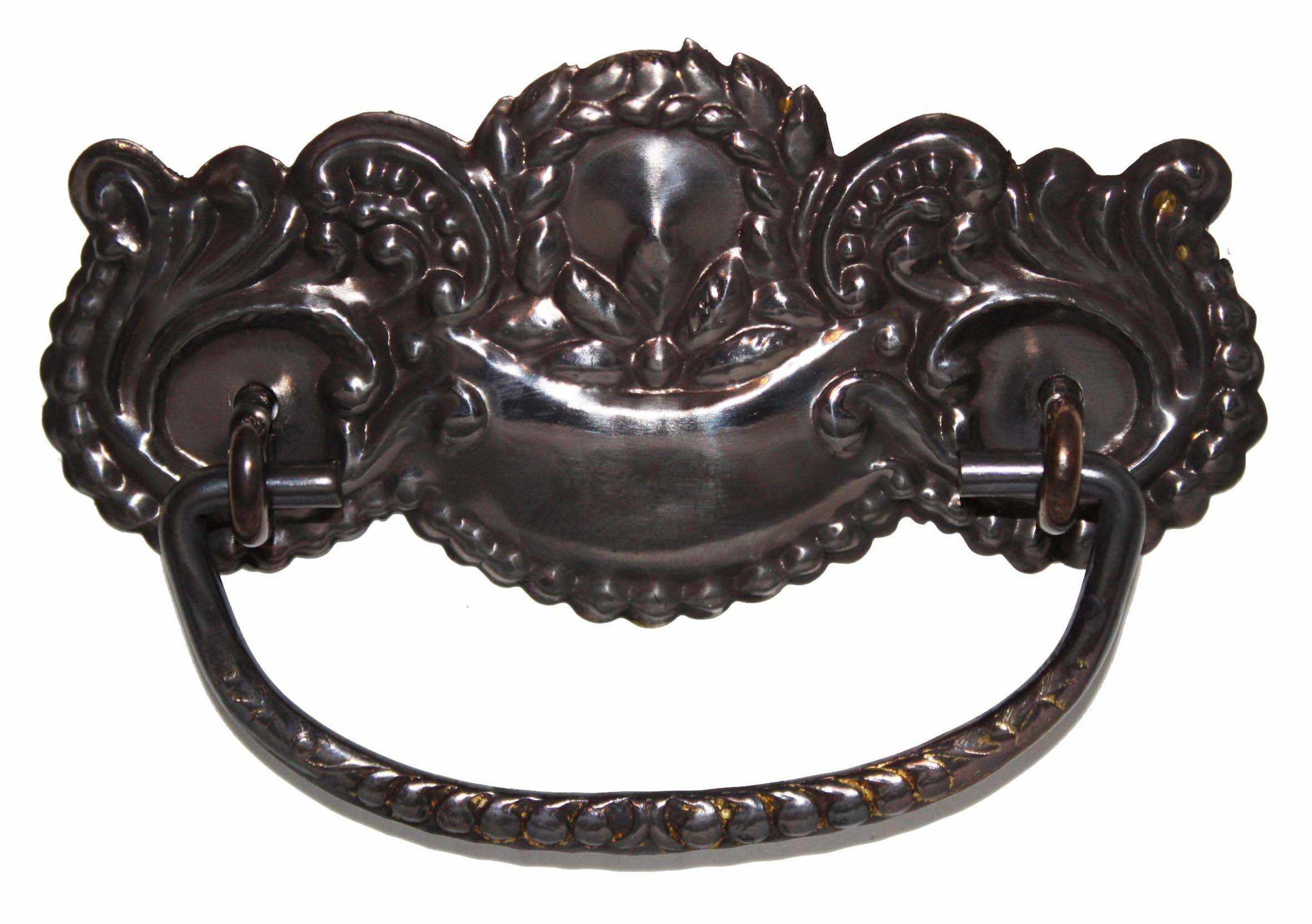 DP-128D Stamped Brass Pull with Antique Finish-Antique Hardware & More LLC