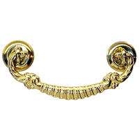 Cast Brass Drawer Bail Pull with Polished Brass Finish DP-131