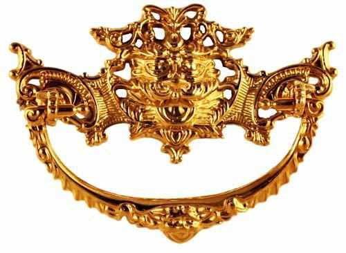 DP-143 Cast Brass Pull in Polished Brass Finish-Antique Hardware & More LLC