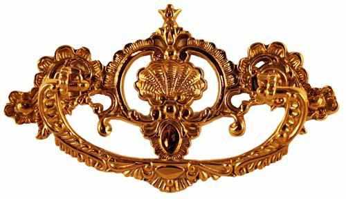 DP-144 Cast Brass Victorian Drawer Pull-Antique Hardware & More LLC