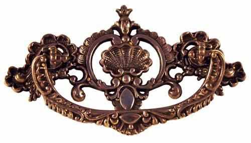 DP-144D Cast Brass Drawer Pull in an Antique Finish-Antique Hardware & More LLC