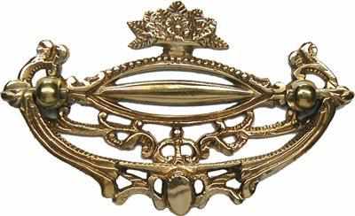 DP-194 Victorian Brass Drawer Pull with 3
